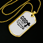 God Success Necklace Stainless Steel or 18k Gold Dog Tag 24" Chain-Express Your Love Gifts