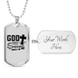 God Success Necklace Stainless Steel or 18k Gold Dog Tag 24" Chain-Express Your Love Gifts
