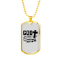God Success Necklace Stainless Steel or 18k Gold Dog Tag 24" Chain-Express Your Love Gifts