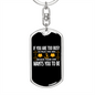 God Wants You Keychain Stainless Steel or 18k Gold Dog Tag Keyring-Express Your Love Gifts
