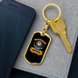 God We Believe In Keychain Stainless Steel or 18k Gold Dog Tag Keyring-Express Your Love Gifts