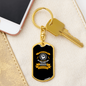 God We Believe In Keychain Stainless Steel or 18k Gold Dog Tag Keyring-Express Your Love Gifts