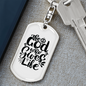 God Who Gives Life Keychain Stainless Steel or 18k Gold Dog Tag Keyring-Express Your Love Gifts