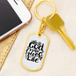 God Who Gives Life Keychain Stainless Steel or 18k Gold Dog Tag Keyring-Express Your Love Gifts
