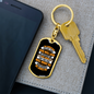 God Will Love Us Keychain Stainless Steel or 18k Gold Dog Tag Keyring-Express Your Love Gifts