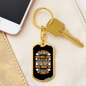 God Will Love Us Keychain Stainless Steel or 18k Gold Dog Tag Keyring-Express Your Love Gifts