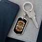 God Will Love Us Keychain Stainless Steel or 18k Gold Dog Tag Keyring-Express Your Love Gifts