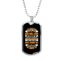 God Will Love Us Necklace Stainless Steel or 18k Gold Dog Tag 24" Chain-Express Your Love Gifts
