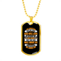 God Will Love Us Necklace Stainless Steel or 18k Gold Dog Tag 24" Chain-Express Your Love Gifts