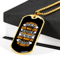 God Will Love Us Necklace Stainless Steel or 18k Gold Dog Tag 24" Chain-Express Your Love Gifts