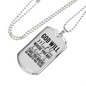 God Will Meet You Necklace Stainless Steel or 18k Gold Dog Tag 24" Chain-Express Your Love Gifts