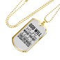 God Will Meet You Necklace Stainless Steel or 18k Gold Dog Tag 24" Chain-Express Your Love Gifts