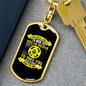 God Will Meet You Yellow Keychain Stainless Steel or 18k Gold Dog Tag Keyring-Express Your Love Gifts