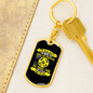 God Will Meet You Yellow Keychain Stainless Steel or 18k Gold Dog Tag Keyring-Express Your Love Gifts