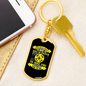 God Will Meet You Yellow Keychain Stainless Steel or 18k Gold Dog Tag Keyring-Express Your Love Gifts