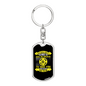 God Will Meet You Yellow Keychain Stainless Steel or 18k Gold Dog Tag Keyring-Express Your Love Gifts