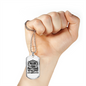 God Will Never Give You Anything Necklace Stainless Steel or 18k Gold Dog Tag 24" Chain-Express Your Love Gifts
