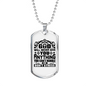 God Will Never Give You Anything Necklace Stainless Steel or 18k Gold Dog Tag 24" Chain-Express Your Love Gifts