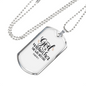 God Within Her Psalm 46:1 Necklace Stainless Steel or 18k Gold Dog Tag 24" Chain-Express Your Love Gifts