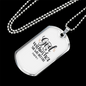 God Within Her Psalm 46:1 Necklace Stainless Steel or 18k Gold Dog Tag 24" Chain-Express Your Love Gifts