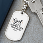 God Within Her Psalm 46:5 Keychain Stainless Steel or 18k Gold Dog Tag Keyring-Express Your Love Gifts