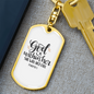 God Within Her Psalm 46:5 Keychain Stainless Steel or 18k Gold Dog Tag Keyring-Express Your Love Gifts