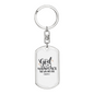 God Within Her Psalm 46:5 Keychain Stainless Steel or 18k Gold Dog Tag Keyring-Express Your Love Gifts
