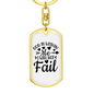 God Within Me Keychain Stainless Steel or 18k Gold Dog Tag Keyring-Express Your Love Gifts