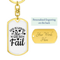 God Within Me Keychain Stainless Steel or 18k Gold Dog Tag Keyring-Express Your Love Gifts