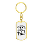 God Within Me Keychain Stainless Steel or 18k Gold Dog Tag Keyring-Express Your Love Gifts