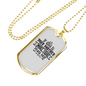 God Your Partner Necklace Stainless Steel or 18k Gold Dog Tag 24" Chain-Express Your Love Gifts
