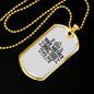 God Your Partner Necklace Stainless Steel or 18k Gold Dog Tag 24" Chain-Express Your Love Gifts