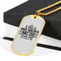 God Your Partner Necklace Stainless Steel or 18k Gold Dog Tag 24" Chain-Express Your Love Gifts