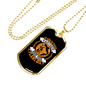 God Your Partner Orange Necklace Stainless Steel or 18k Gold Dog Tag 24" Chain-Express Your Love Gifts