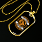 God Your Partner Orange Necklace Stainless Steel or 18k Gold Dog Tag 24" Chain-Express Your Love Gifts