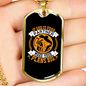 God Your Partner Orange Necklace Stainless Steel or 18k Gold Dog Tag 24" Chain-Express Your Love Gifts