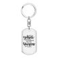 Godliness Guards The Blameless Proverbs 13:6 Keychain Stainless Steel or 18k Gold Dog Tag Keyring-Express Your Love Gifts