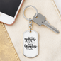 Godliness Guards The Blameless Proverbs 13:6 Keychain Stainless Steel or 18k Gold Dog Tag Keyring-Express Your Love Gifts