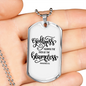 Godliness Guards The Blameless Proverbs 13:6 Necklace Stainless Steel or 18k Gold Dog Tag 24" Chain-Express Your Love Gifts
