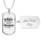 Godliness Guards The Blameless Proverbs 13:6 Necklace Stainless Steel or 18k Gold Dog Tag 24" Chain-Express Your Love Gifts