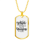 Godliness Guards The Blameless Proverbs 13:6 Necklace Stainless Steel or 18k Gold Dog Tag 24" Chain-Express Your Love Gifts