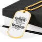 Godliness Guards The Blameless Proverbs 13:6 Necklace Stainless Steel or 18k Gold Dog Tag 24" Chain-Express Your Love Gifts