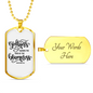 Godliness Guards The Blameless Proverbs 13:6 Necklace Stainless Steel or 18k Gold Dog Tag 24" Chain-Express Your Love Gifts