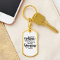 Godliness Proverbs 13:6 Keychain Stainless Steel or 18k Gold Dog Tag Keyring-Express Your Love Gifts