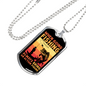 Going Fishing Necklace Stainless Steel or 18k Gold Dog Tag 24" Chain-Express Your Love Gifts