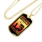 Going Fishing Necklace Stainless Steel or 18k Gold Dog Tag 24" Chain-Express Your Love Gifts