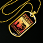 Going Fishing Necklace Stainless Steel or 18k Gold Dog Tag 24" Chain-Express Your Love Gifts
