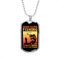 Going Fishing Necklace Stainless Steel or 18k Gold Dog Tag 24" Chain-Express Your Love Gifts