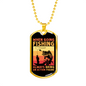 Going Fishing Necklace Stainless Steel or 18k Gold Dog Tag 24" Chain-Express Your Love Gifts