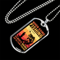 Going Fishing Necklace Stainless Steel or 18k Gold Dog Tag 24" Chain-Express Your Love Gifts